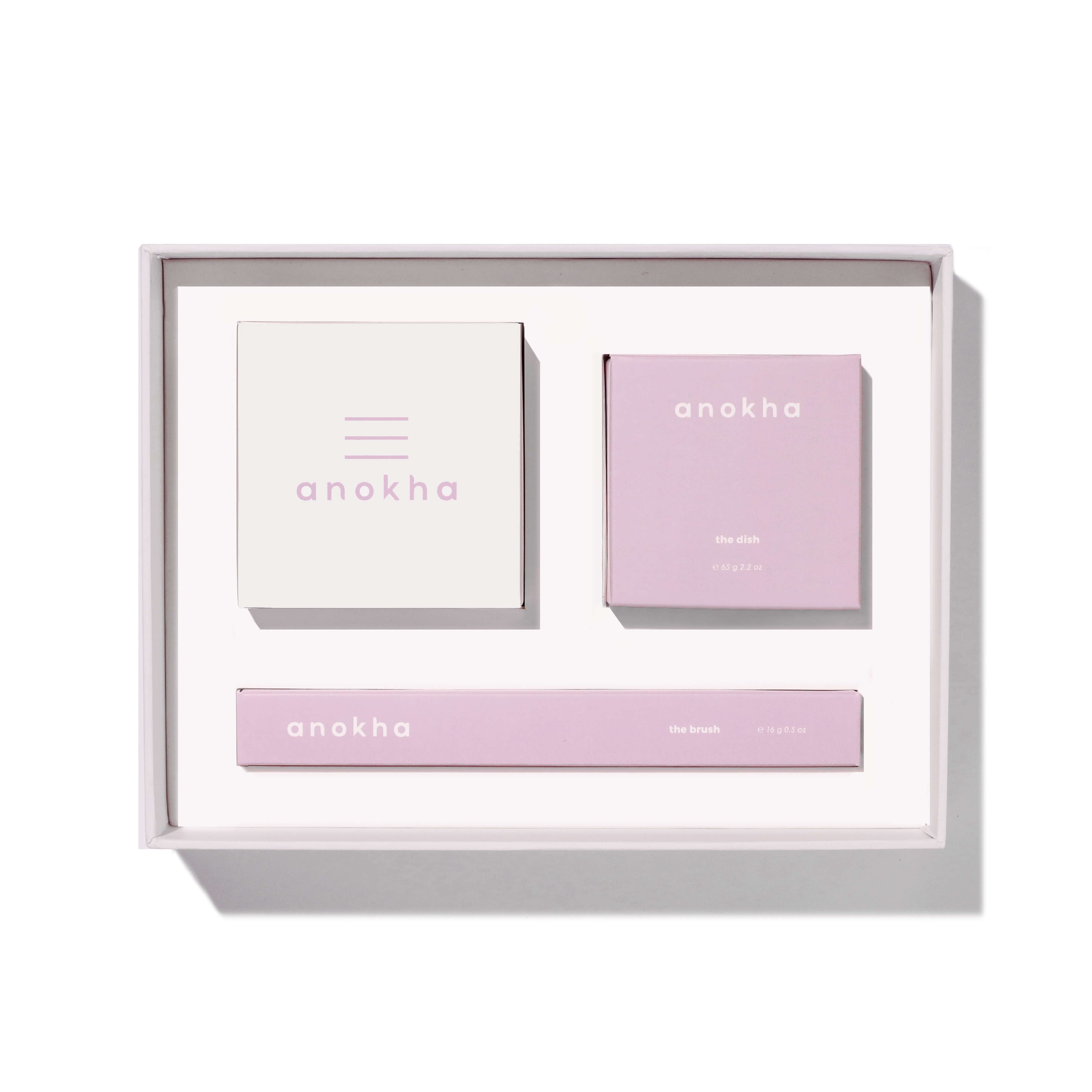 anokha skin care the gift set with brush, mask dish